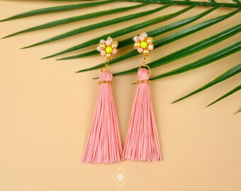 handvollendet Pearl Flower Tassel - Ohrringe