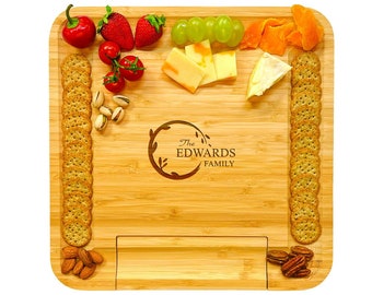 Mother's  And Father's Day Custom Charcuterie Cheese Board Set for Family Gift & Housewarming