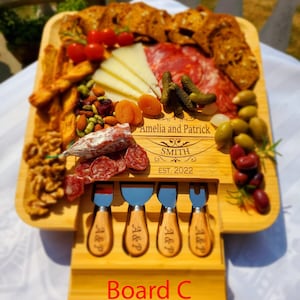 Charcuterie Cheese Board Mother's And Father's Day gifts for him Set for Housewarming & Wedding gift Thanksgiving, image 3