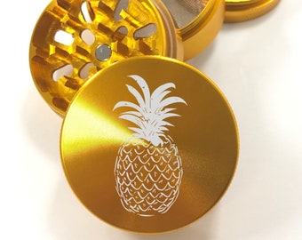 Grinder Pineapple Personalized , Laser Engraved 5 pieces ,Gift for Her, Birthday Gift, Mother's, Father's Day, personalised grinder