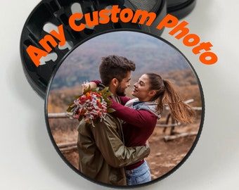 Valentine's Day Gift Grinder Any Custom photo - Herb Grinder, Thanksgiving gift Customized Gift, Printed, personalised grinder Weddings
