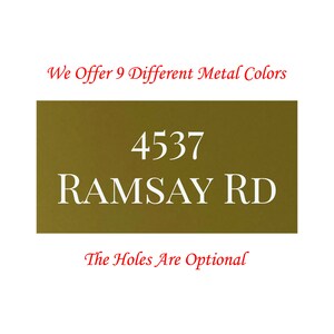 Personalized Address Metal Plaque, Metal Plate, Custom Metal Plates, Award Plaque, Memorial, Nameplate, Trophy Plate, Lamacoid, Metal Sign,