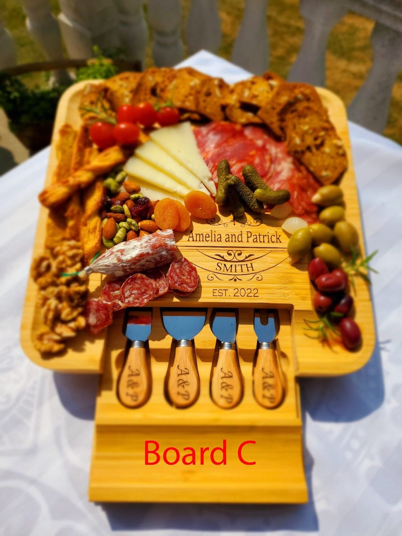 Charcuterie Cheese Board Mother's And Father's Day gifts for him Set for Housewarming & Wedding gift Thanksgiving, image 3