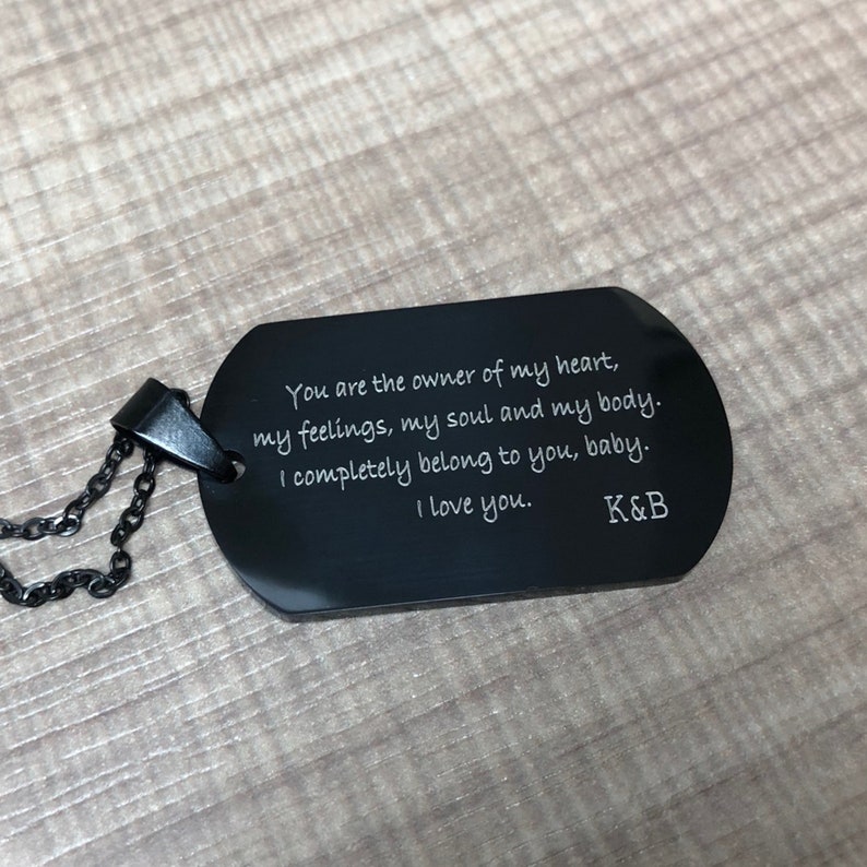 Custom Military Dog Tag Men Dog Tag Men Personalized Necklace Boyfriend Gift Engraved Stainless Steel Tags Men Birthday Gift For Him