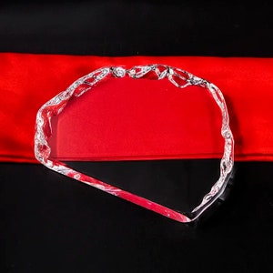 Custom Crystal Trophy, Iceberg shaped Optic Glass Award, Personalized crystal award,Customized glass recognition award Trophy Mother's  Day