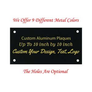 Personalised Metal Plaque, Custom Metal Plates