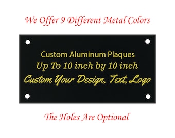 Personalised Metal Plaque, Custom Metal Plates