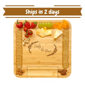 Planche à charcuterie personnalisée, cadeaux pour la fête des mères et des pères, planche personnalisée, planche à découper en bambou, cadeau de mariage gravé, planche à fromages