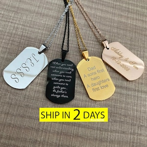 Necklace Custom Men Dog Tag Military Necklace, navy necklace, Personalized dog tag necklace, custom dog tag, personalised necklaces,men gift
