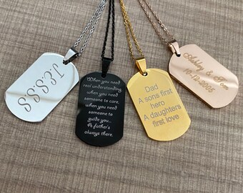 Stainless Steel Silver Gold Black Rose Gold Color Baby Name Mercy Engraved Personalized Gifts For Son Daughter Boyfriend Girlfriend Initial Customizable Pendant Necklace Dog Tags 24 Ball Chain Stainless Steel Silver Gold Black Rose Gold Color Baby Name Mercy Engraved Personalized Gifts For Son Daughter Boyfriend Girlfriend Initial Customizable Pendant Necklace Dog Tags 24 Ball Chain