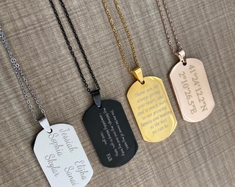 Personalized dog tags for men online