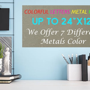 Personalized Aluminum Metal Plaque, Custom Award Memorial Sign Colorful Letters, image 14