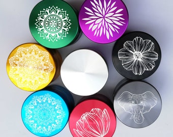 Grinder Customized Grinder 4 layers Aluminum Grinder 55mm, 2.2" Personalized Grinder, Laser Engraved 5 pieces Crusher Valentine's Day Gift