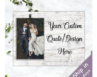 Wedding and Christmas gift for Bride, Newlywed Gift, Gift Picture Frame, Bridesmaid and groomsman gift, Your custom text