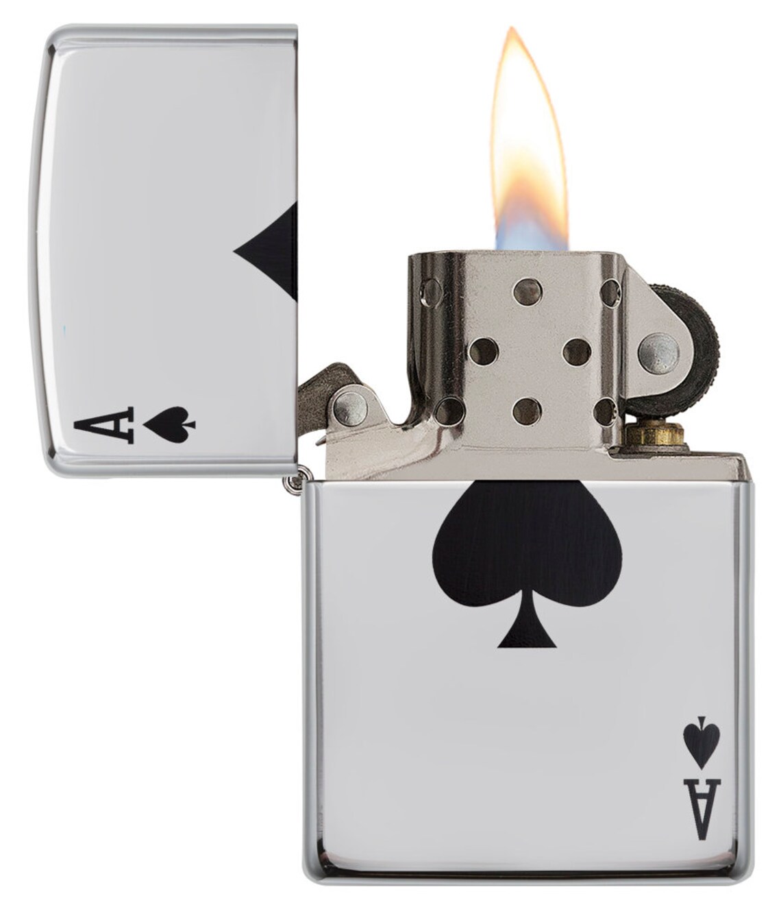 Customized Zippo Lucky Ace High Polish Lighter Birthday Etsy