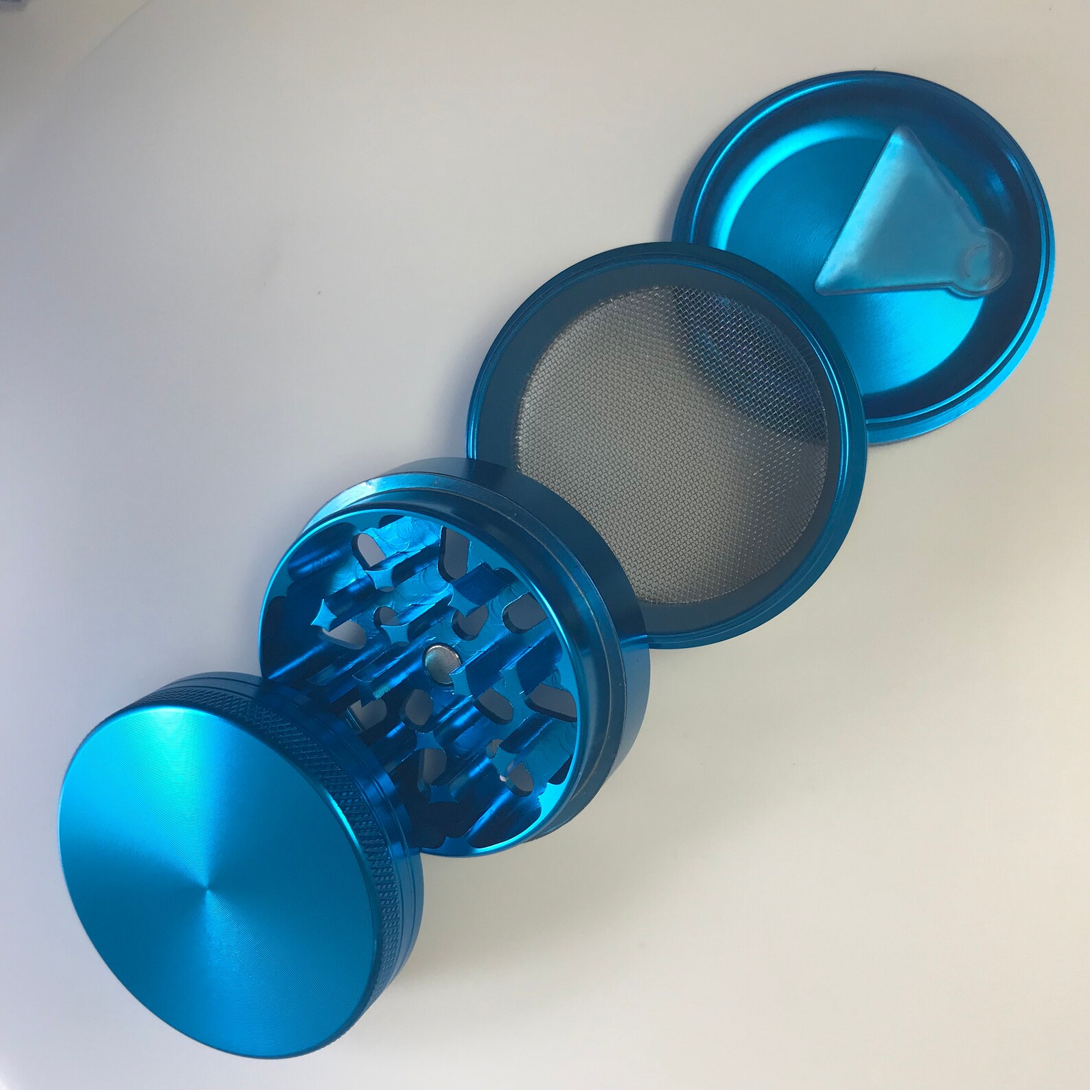 Personalized Grinder 4 layers Aluminum Blue Herb Grinder 55mm Etsy