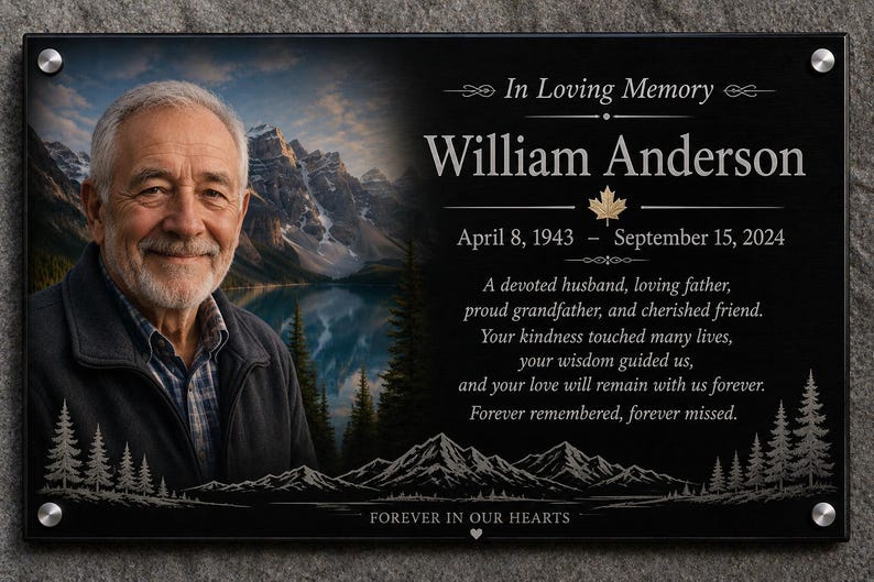 Personalized Aluminum Metal Plaque, Custom Award Memorial Sign Colorful Letters, image 2