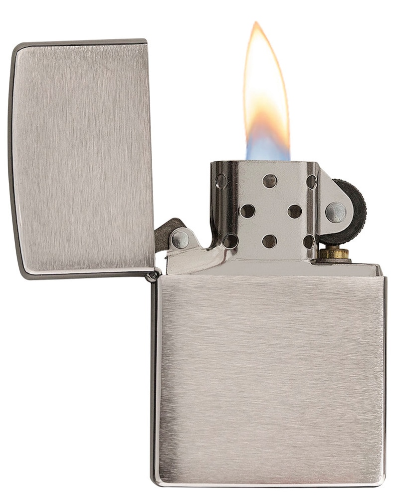 Engraved ZIPPO Lighter Personalized Custom Chrome Silver Gray Etsy