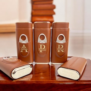 Gepersonaliseerde sigarenkoker met snijder, Moederdag- en Vaderdagcadeaus Bruidsjonkers Cadeaus, cadeau cadeau voor mannen, cadeau voor hem, cadeau getuige, cadeau