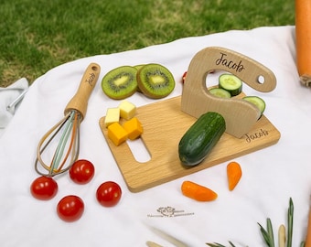 Personalized Montessori Toys, Christmas day gifts Safe Wooden Knife for Kids, Children's Utensil Montessori Knife, Christmas  gift