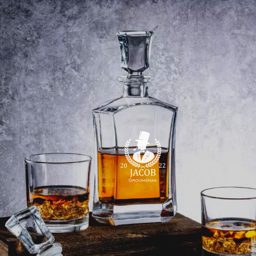 Gifts for Him Personalized Whiskey Decanter Set, Groomsmen Gifts, Gifts ...