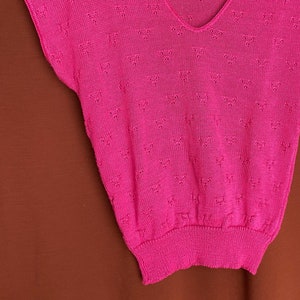 Vintage Pink Knit Sweater Vest
