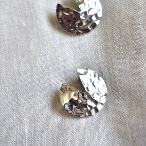 Vintage Silver Statement Stud Earrings (Pierced)