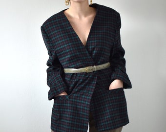 Vintage 80's Alfred Dunner Houndstooth Wool Blazer