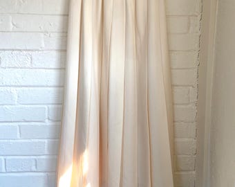 Vintage Cream Wool Pleated Skirt