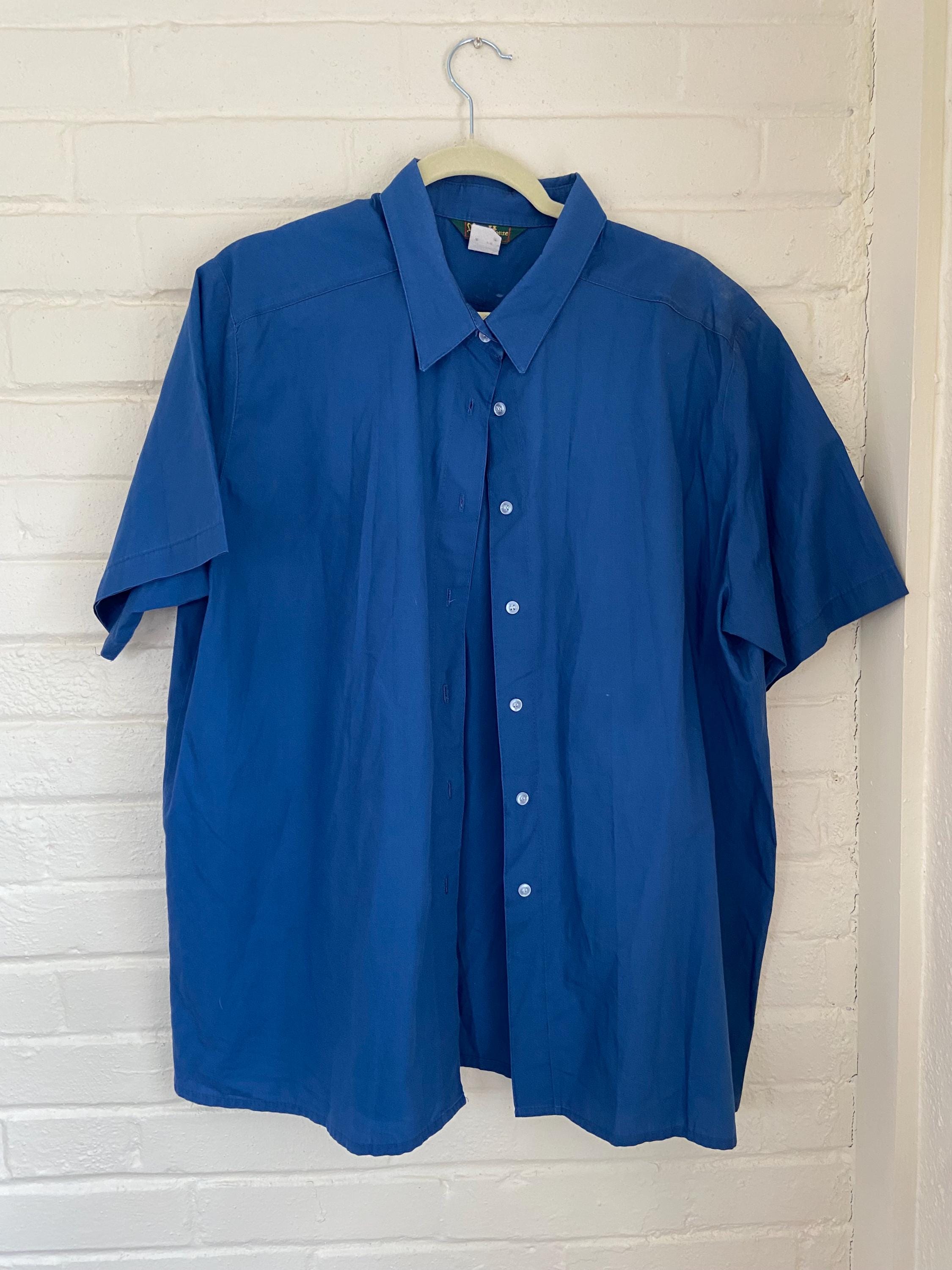 cerulean blue dress shirt The Silk Charmeuse Shirt