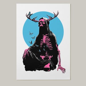 Flutterby - A2 Risograph Print