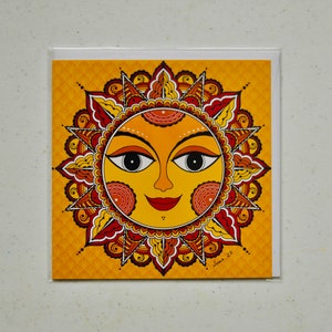 Sun Greeting Card Indian Art