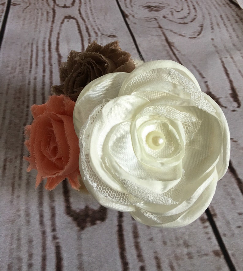 Floral Headband Baby Headband Baby Headpiece Flower Headpiece Flower Headband Baby Shower Floral Headpiece Baby Photo Prop