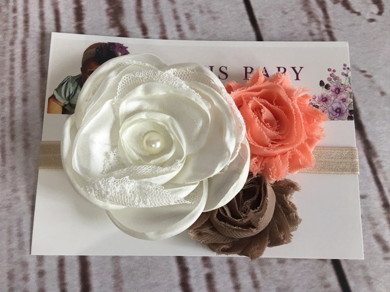 Floral Headband Baby Headband Baby Headpiece Flower Headpiece Flower Headband Baby Shower Floral Headpiece Baby Photo Prop