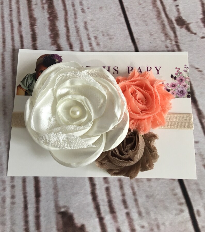 Floral Headband Baby Headband Baby Headpiece Flower Headpiece Flower Headband Baby Shower Floral Headpiece Baby Photo Prop