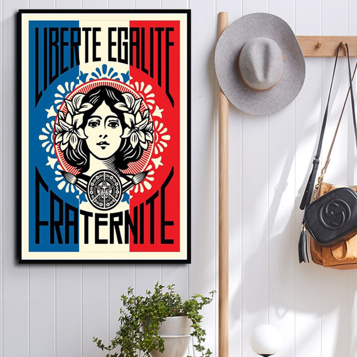 Liberte Egalite Fraternite Wall Art Poster French Vintage Etsy