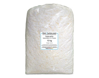 Flocons de cire de soja 10kg (8,19 EUR/kg) Cire de bougie NatureWax® C-3 pour verser des bougies