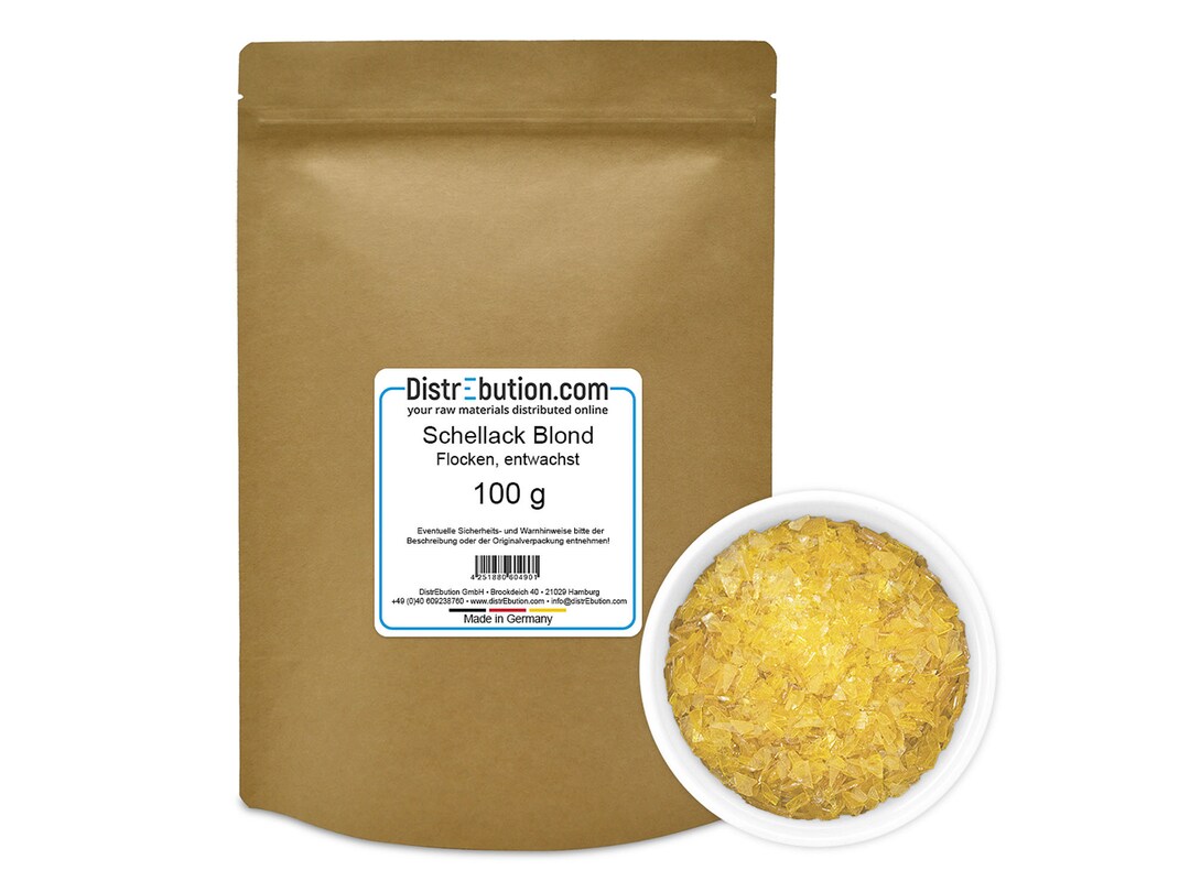 Shellac 100g 114,90 Eur/kg Blond Dewaxed Shellac Leaves Polishes ...