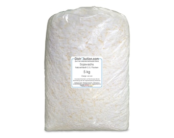 Flocons de cire de soja 5kg (8,39 EUR/kg) Cire de bougie NatureWax® C-3 pour verser des bougies