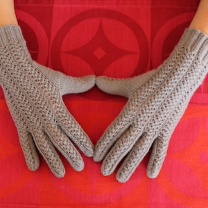 Hand-knitted GLOVES WOOL*ELEGANT/Gray/Winter Gloves/Arm Warmers/Knitted Gloves/Knitting/Knitwear/Knitted Gloves