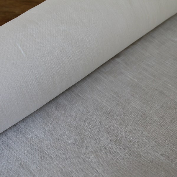 50 x 150 cm LINEN FABRIC WHITE cream white suitable for curtains bedclothes pillows tablecloth table trousers dress shirt blouse Easter decoration