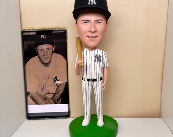 Spersonalizowana figurka baseballisty z kiwającą głową, spersonalizowana figurka gracza MLB, spersonalizowana figurka nastolatka z kiwającą głową, spersonalizowany prezent baseballowy z kiwającą głową męża