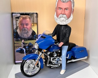 Spersonalizowana figurka motocyklisty z kiwającą głową