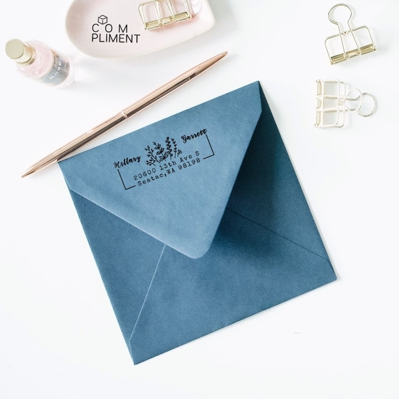 Mailing Address Stamp Wedding Address Stamp Return Address Stamp Address Stamp Self Inking Custom Address Stamp CC21