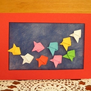 Karte, Fische, Origami, Kommunion, Taufe Bild 1