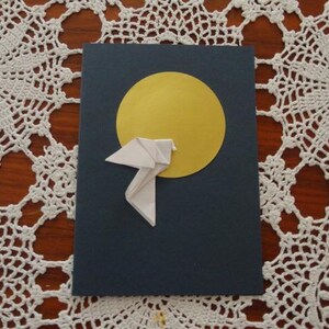 Kaart met vredesduif, origamikaart