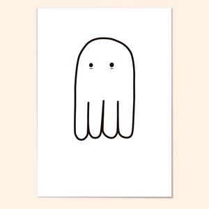 The Thing Ghost Illustration Postcard A6