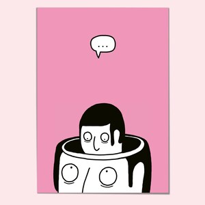 Cabeza en la cabeza | Ilustración Postal Tarjeta de felicitación A6