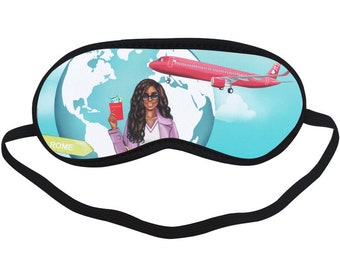 Sleep Mask for Travel, Airplane Sleep Mask, Travel Eye Mask, Eye Mask Sleep, Eye Cover for Sleep, Sleep Mask Black Women, Custom Eye Mask