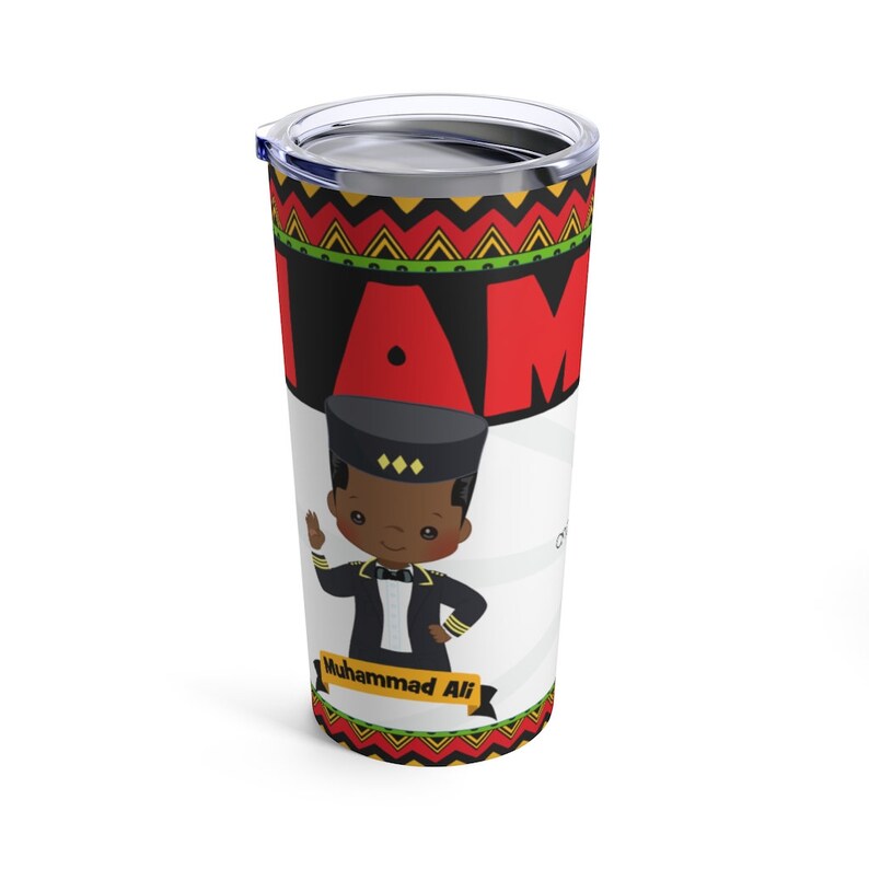 Ethnic Gifts Double Walled Tumbler Gifts for Black Men Black History Month Travel Mug with Lid 20oz Stainless Steel Tumbler